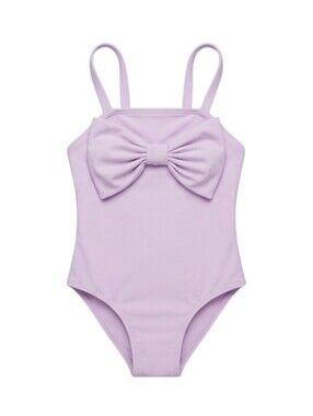 Habitual Girl Purple Lavender One Piece Swimsuit Swim Bathing Suit Kids Size 7 8